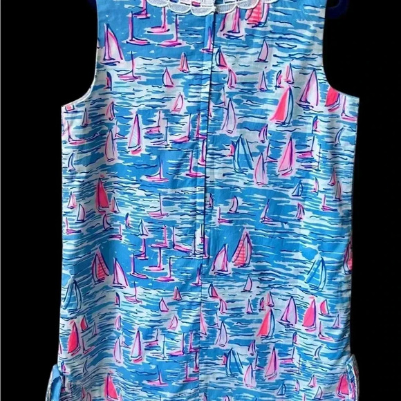 NWT Lilly Pulitzer Boatlicious Nautical Shift Dress Girls Dress Size 7 - Picture 10 of 11